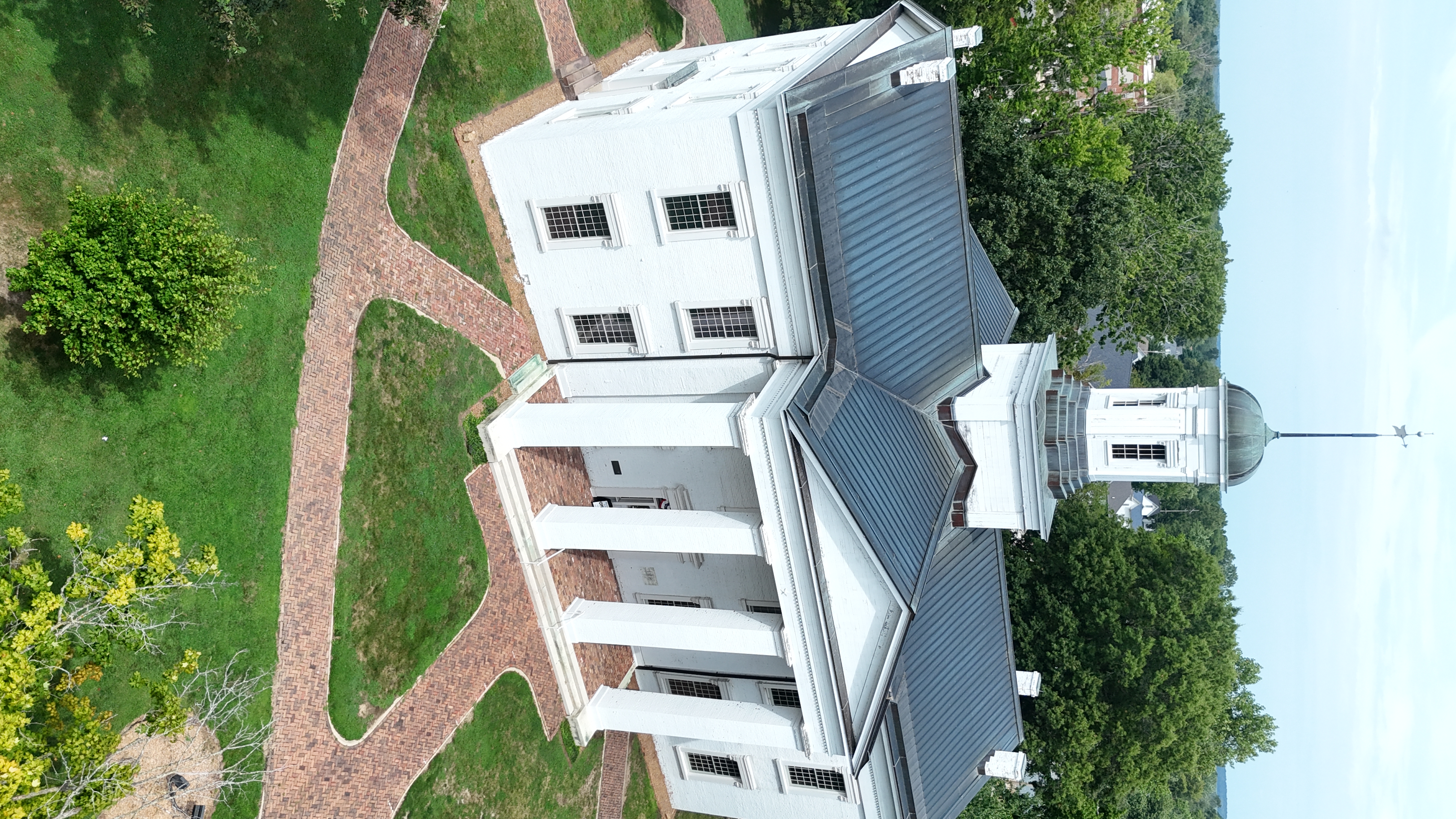 Aerial view of a Fayette County historic place
